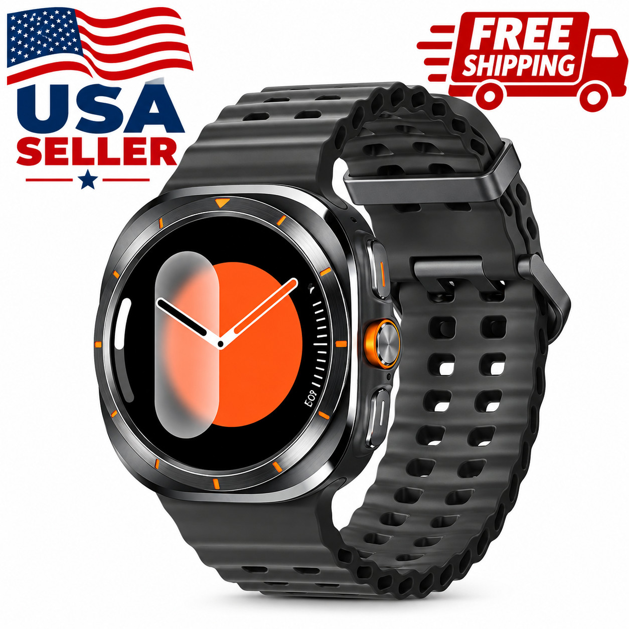 Smart Watch Bluetooth Calling Fitness Tracker Touchscreen IP68 Sports Black