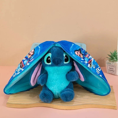 Cute Blue Alien Plush Toy 25CM Soft Cartoon Stuffed Animal Kawaii Doll Gift USA