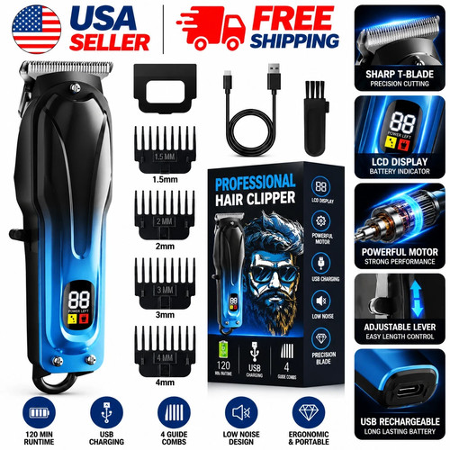 Mini Cordless Electric Shaver Beard Trimmer Rechargeable Men's Hair Clipper