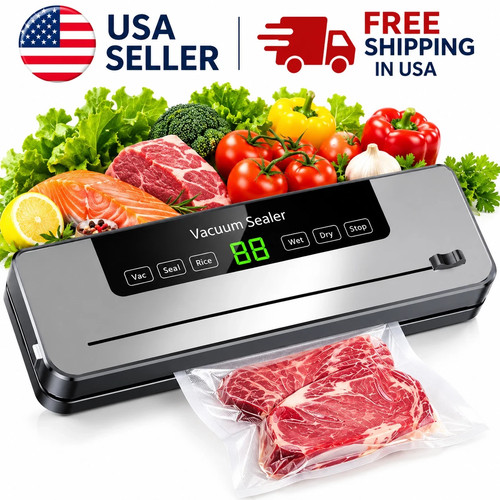 Electric Vacuum Sealer Machine Wet Dry Food Saver Vacuum Packaging Storage