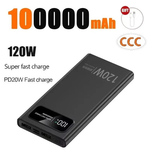 10000mAh 120W Fast Charging Power Bank Battery Pack USB C Digital Display