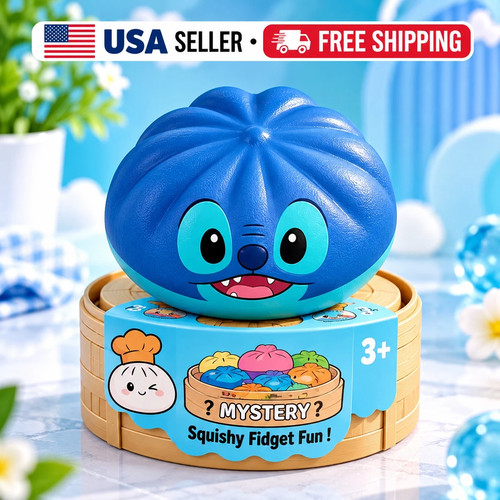 Cute Dumpling Squishy Toy Soft Squeeze Stress Relief Fidget Sensory Toy