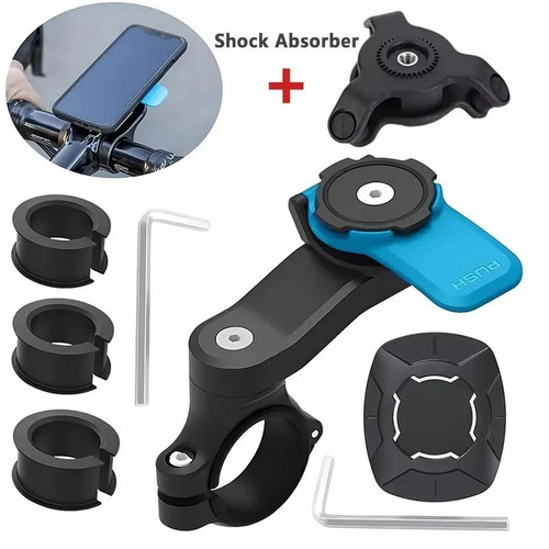 360° Rotating Motorcycle Bike Phone Holder Handlebar Mount for E-Bike Scooter